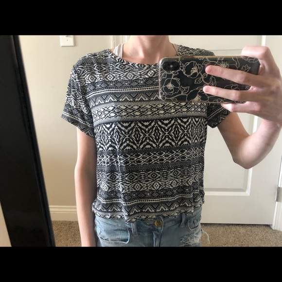 American Eagle Print Shirt Size L (fits S) (EUC) - Picture 1 of 5